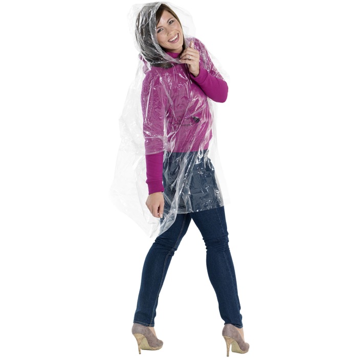 Poncho impermeable en llavero con forma de balón de fútbol