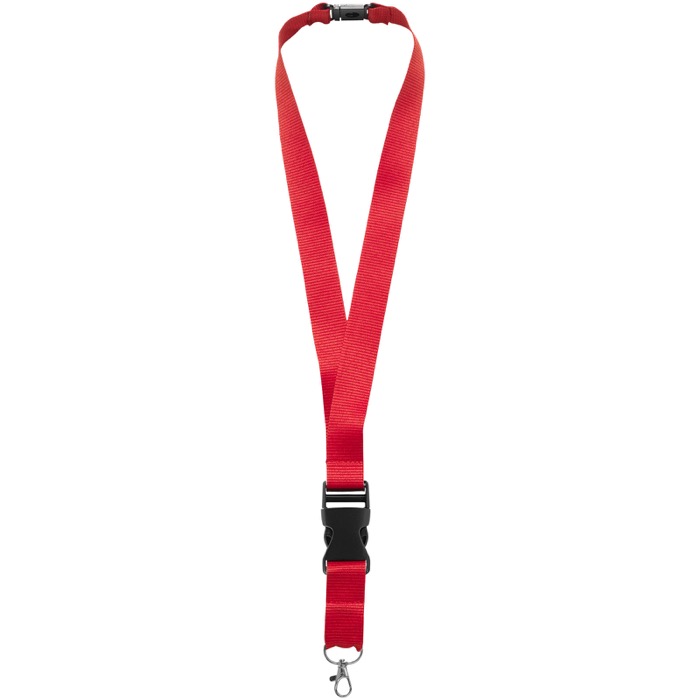 Lanyard con hebilla separable y clip de seguridad