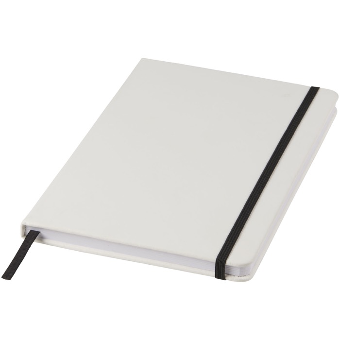 Libreta A5 blanca con cinta de color