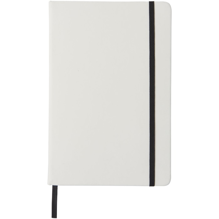 Libreta A5 blanca con cinta de color