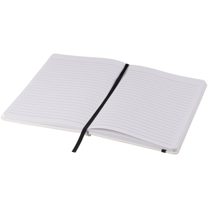 Libreta A5 blanca con cinta de color